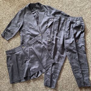 3 piece linen blend grey Torrid Studio set size 0, 16 and 14 (L/XL)